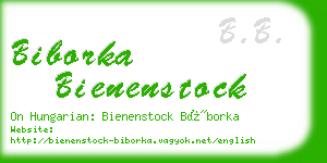 biborka bienenstock business card